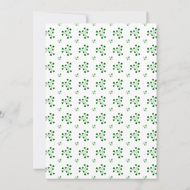 Invitation Motif Cercles Shamrock verts (Devant)