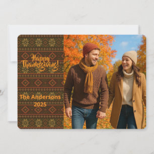 Invitation Motif classique d'automne îles Fair/ jacquard