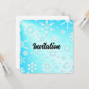 Invitation Motif Crystal Snowflakes