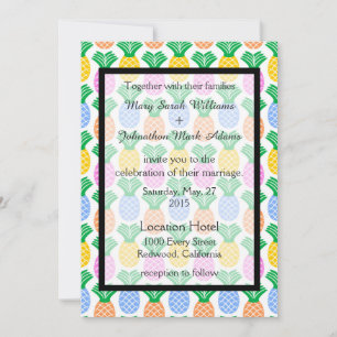 Invitation Motif d'ananas tropical