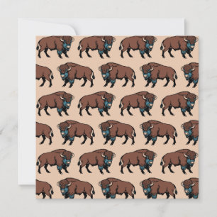 Invitation Motif de bison de Buffalo