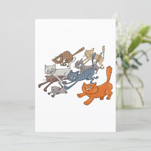 Invitation Motif de chats courant Chats fantaisistes