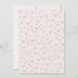 Invitation motif de cœur à l'aquarelle