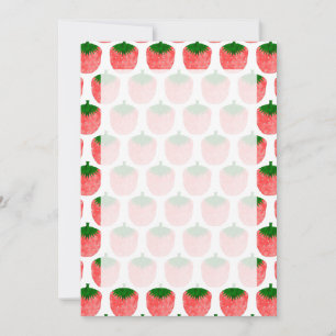 Invitation Motif de dessin de fraise