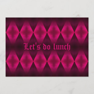 Invitation Motif de diamant rose chaud Punk Faisons la fête d