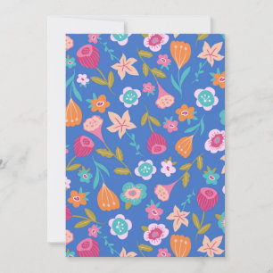 Invitation motif de fleurs abstraites colorées