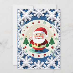 Invitation Motif de flocon de neige de Noël