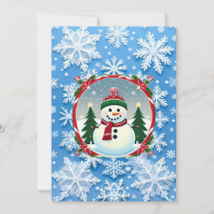 Invitation Motif de flocon de Noël