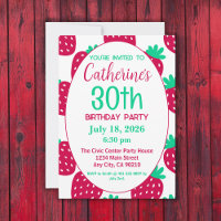 Motif de fraises mini mignonne, 30e anniversaire
