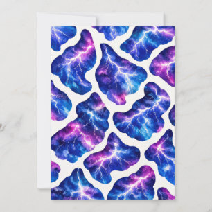 Invitation Motif de galaxie de tempête d'éclairs