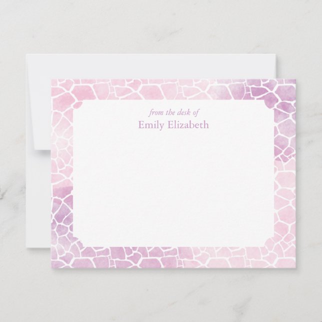 Invitation Motif de la girafe Aquarelle Personnaliser la pape (Devant)
