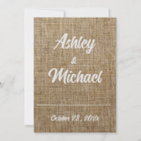motif de la nature de burlap rustique Mariage