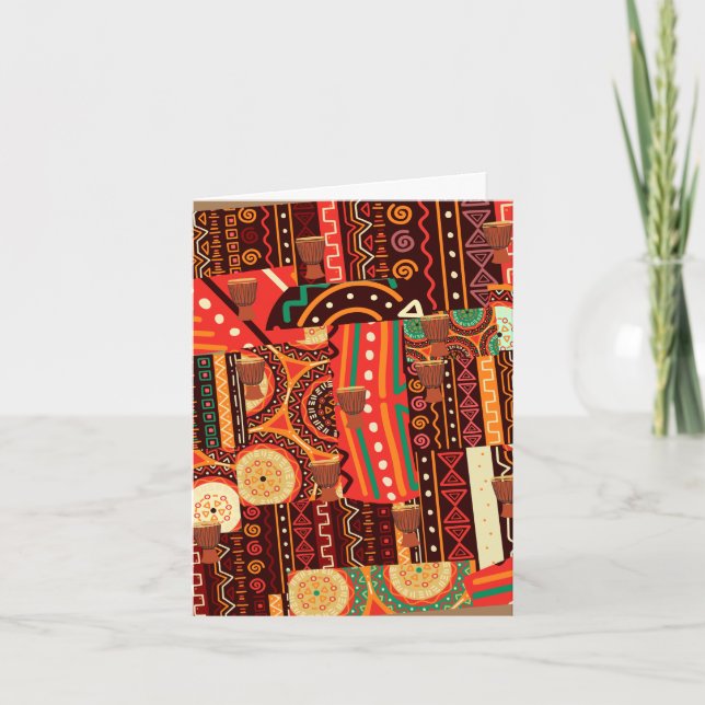 Invitation Motif de la tribu Afrocentrique Kente (Devant)