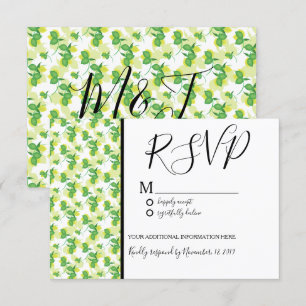 Invitation Motif de mariage sans couture citron vert silo fra