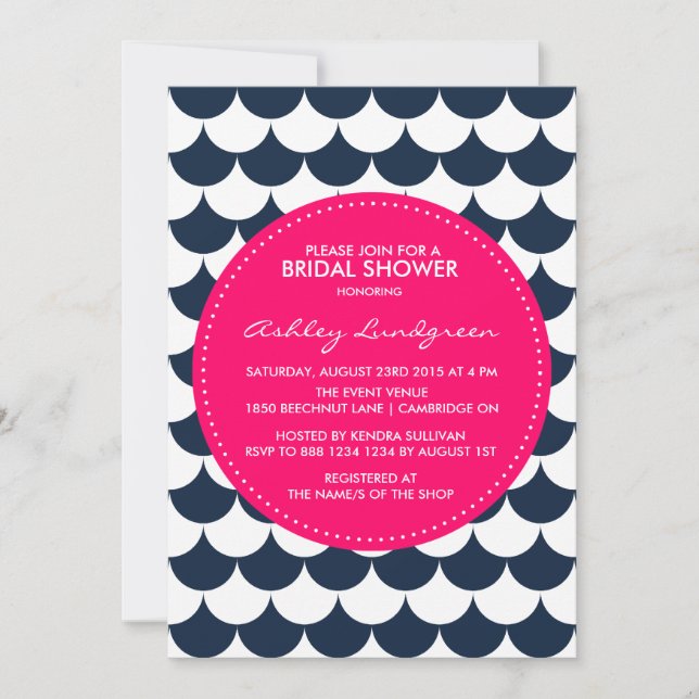 Invitation Motif de pétoncle nautique (Devant)