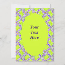 Invitation Motif de tissage Art Nouveau personnali