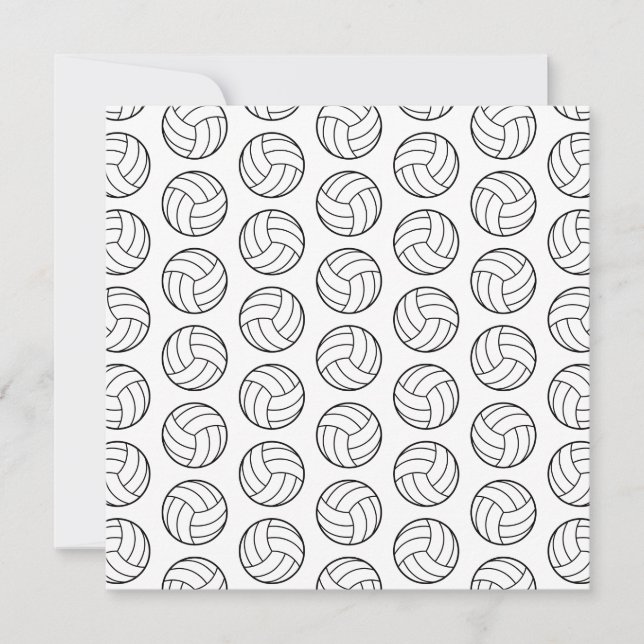 Invitation Motif de volley-ball Imprimer COULEUR DE ARRIÈRE - (Devant)