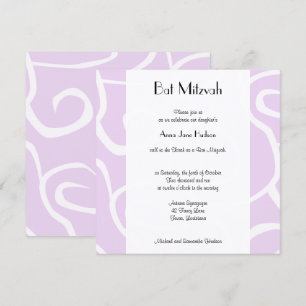 Invitation Motif Des Fanles, Motif De Fanceau, Bat mitzvah