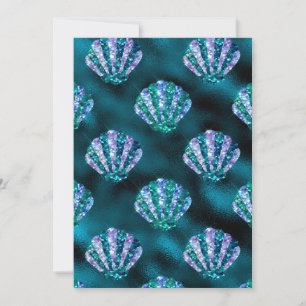 Invitation Motif d'huîtres colorées Ocean Glamor