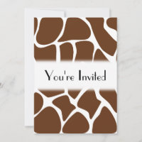 Motif d'impression de girafe en Brown foncé.