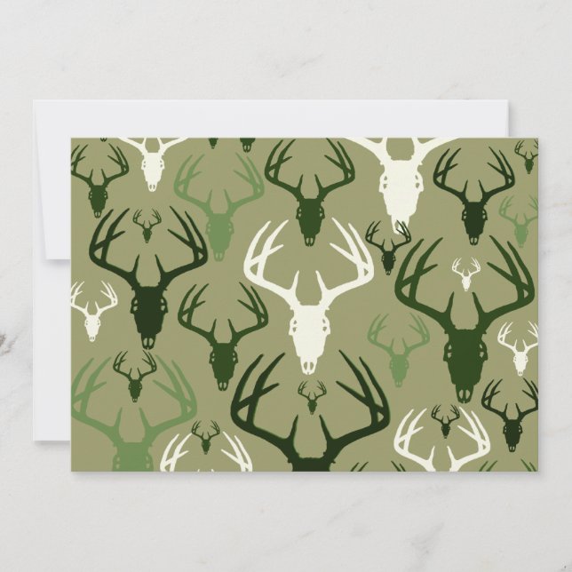 Invitation motif du crâne de chasse aux cerfs (Devant)