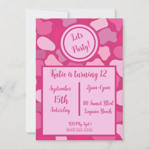 Invitation Motif en pierre rose