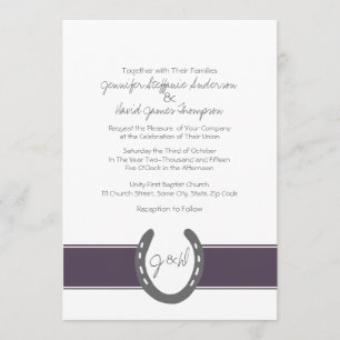 Invitation Motif équestre à thème de chaussures de cheval