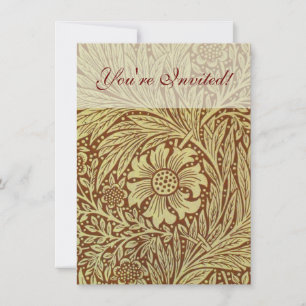 Invitation Motif Fleur Antique Marigold de William Morris