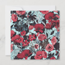 Motif floral du pavot
