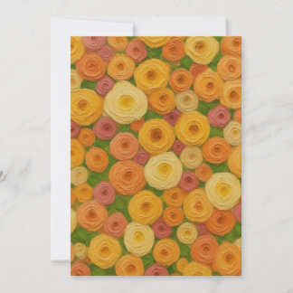 Invitation Motif floral sans couture de l'automne chaud Peint