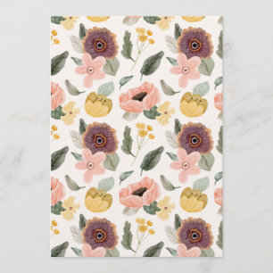 Invitation Motif floral sans couture pastel à l'aquarelle D