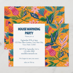 Invitation Motif floral tropical moderne