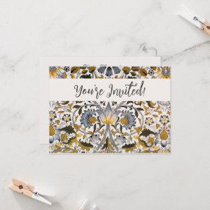 Invitation Motif floral William Morris Lodden : bleu or