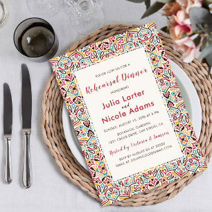 Invitation Motif géométrique classique de mandala pour dîner