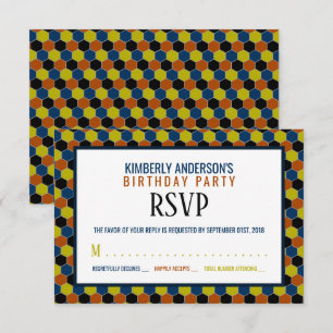 Invitation Motif géométrique lumineux, moderne Anniversaire R