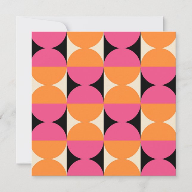 Invitation Motif géométrique moderne du milieu du siècle (Devant)