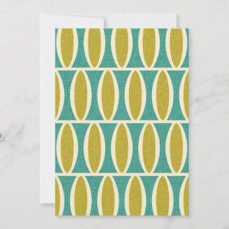 Invitation Motif géométrique ovale de style moderne du milieu