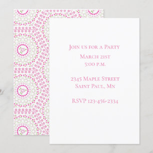 Invitation Motif géométrique simple rose mou