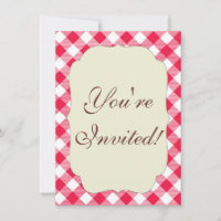 Motif Gingham Rouge et Blanc Classique Rustique