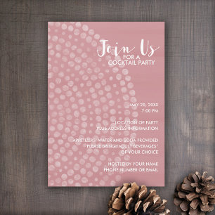 Invitation Motif moderne Circle Dot - Cocktail Mauve