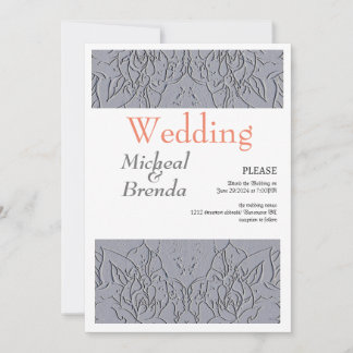 Invitation Motif Rose en pierre