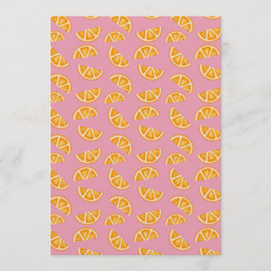 Invitation Motif sans couture d'oranges rafraîchissantes dess