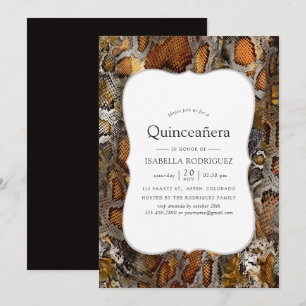 Invitation Motif Snakeskin Quinceanera