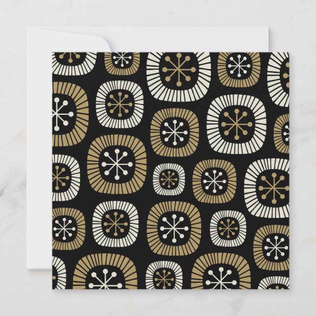 Invitation Motif Sunburst Moderne du Milieu du Siècle (Devant)