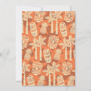 Invitation Motif Tiki Rétro Moderne du Milieu du Siècle