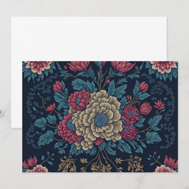 Invitation Motif traditionnel mexicain de broderie (Devant / Derrière)