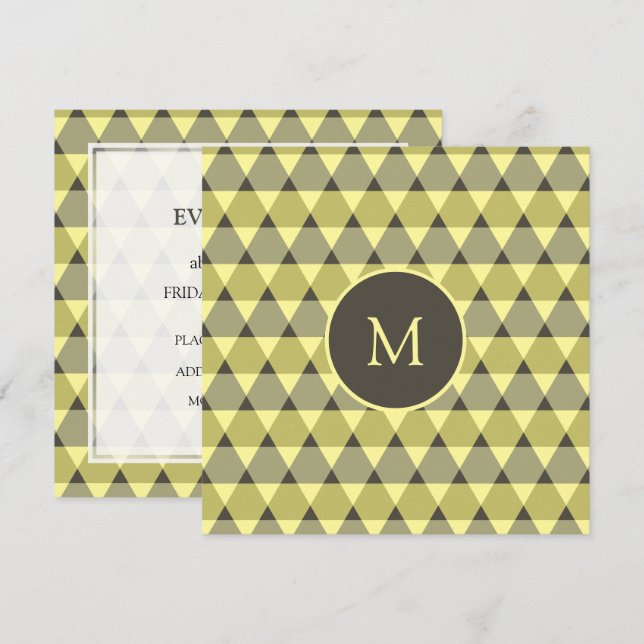 Invitation Motif triangles (Devant / Derrière)