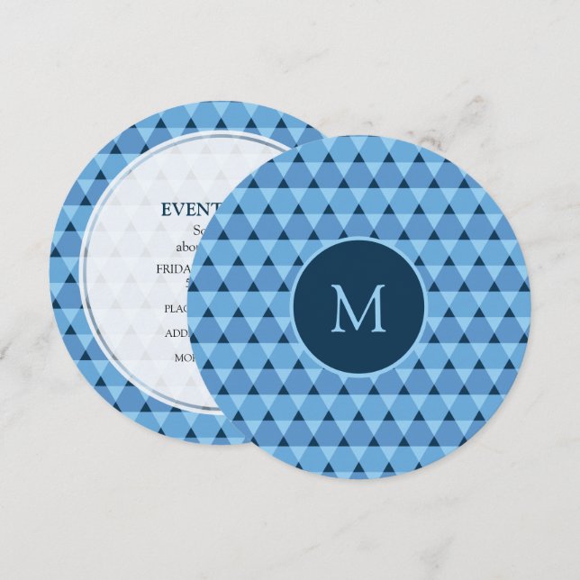Invitation Motif triangles (Devant / Derrière)