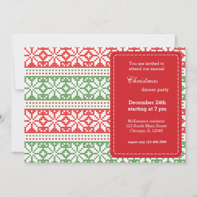 Invitation Motif tronqué (Devant)