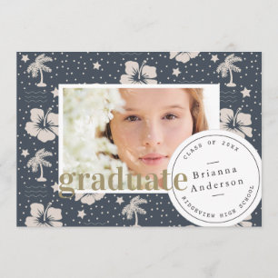 Invitation Motif tropical Marine Blue Luau